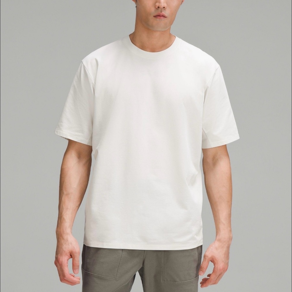 New Men’s Lululemon Pique Oversized T Shirt Bone White Large